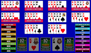 Double Double Bonus 10 Play Power Poker Video Poker Slot Machine