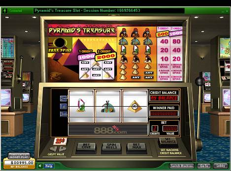 Pyramid's Treasure Slot Review | Pyramid's Treasure Slot Bonuses | 888