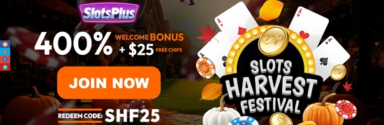  Free Chip + 400% Bonus at Slots Plus Casino
