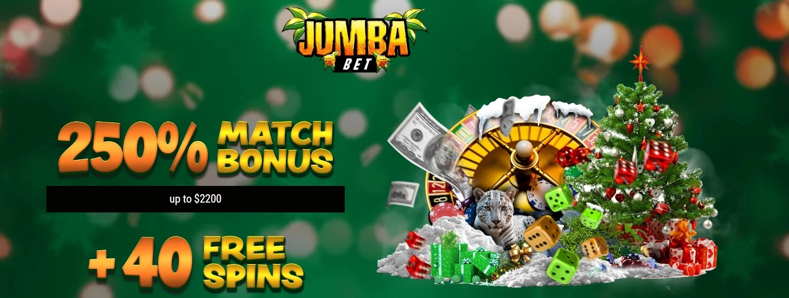 250 Bonus 40 Free Spins At Jumba Bet Casino