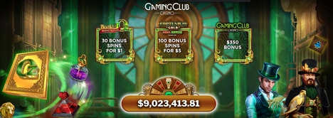 30 Bonus Spins for Book of Oz at Gaming Club Casino 