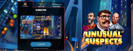 30 Bonus Spins on Unusual Suspects at Royal Vegas Casino 