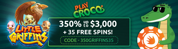 350-up-to-3000-35-spins-on-little-griffins-slot - Free Casino Money 350% Free Bonus + 35 Spins at PlayCroco Casino