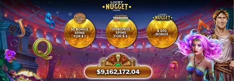 40 Spins on Arena of Gold at Lucky Nugget Casino