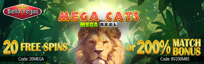 20 Free Spins on Mega Cats