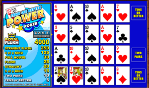 Tens-or-Better-Power-Poker - Free Casino Money Tens-or-Better-Power-Poker
